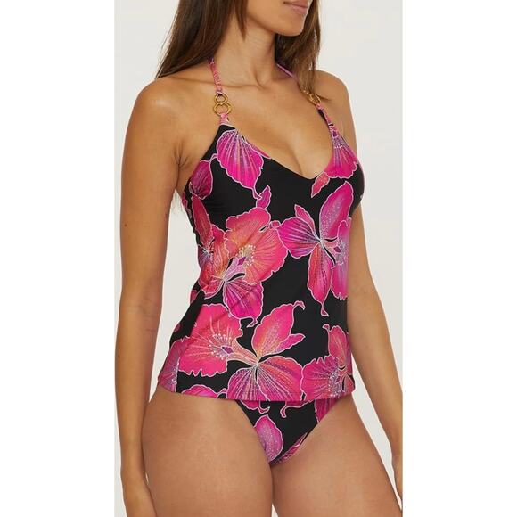 Trina Turk Fleury Chain Trim Tankini Swim Top 4 NWT - Picture 2 of 4